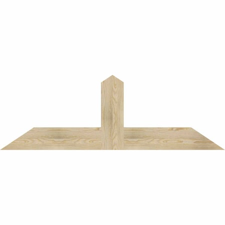 Ekena Millwork Portland Rough Sawn Timber Gable Bracket, Douglas Fir, 60"W x 20"H x 2"D x 6"F, 8/12 Pitch GBW060X20X0206POR00RDF